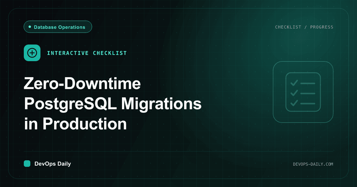 Zero-Downtime PostgreSQL Migrations in Production