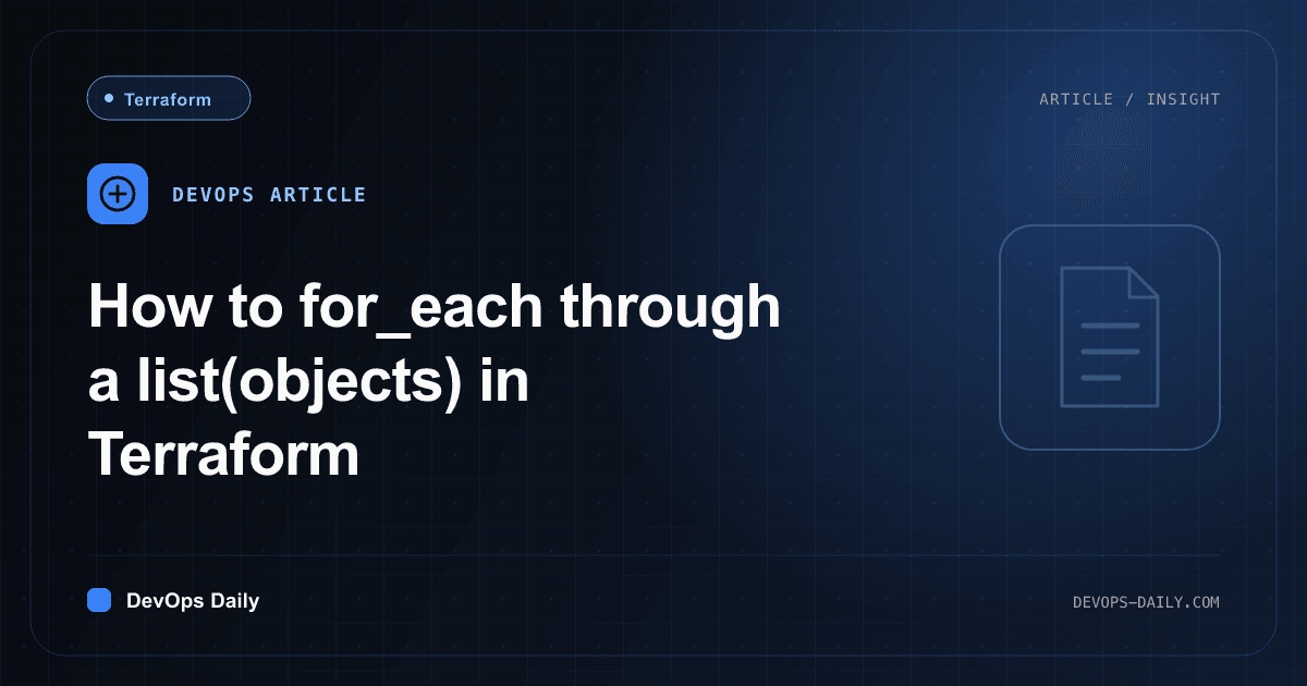 How to for_each through a list(objects) in Terraform